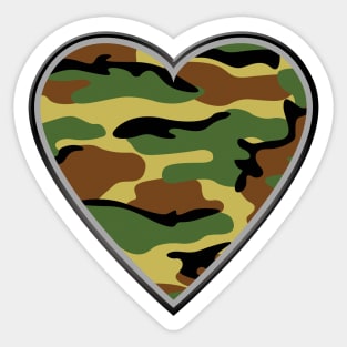 Camo heart design Sticker